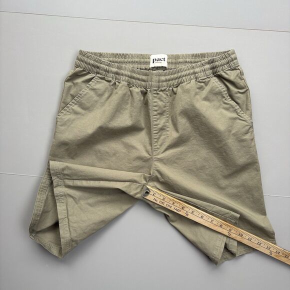 Pact Twill Canvas Shorts LOT of 2 Men’s Large 100% Organic Cotton Tan Gray - Picture 14 of 15